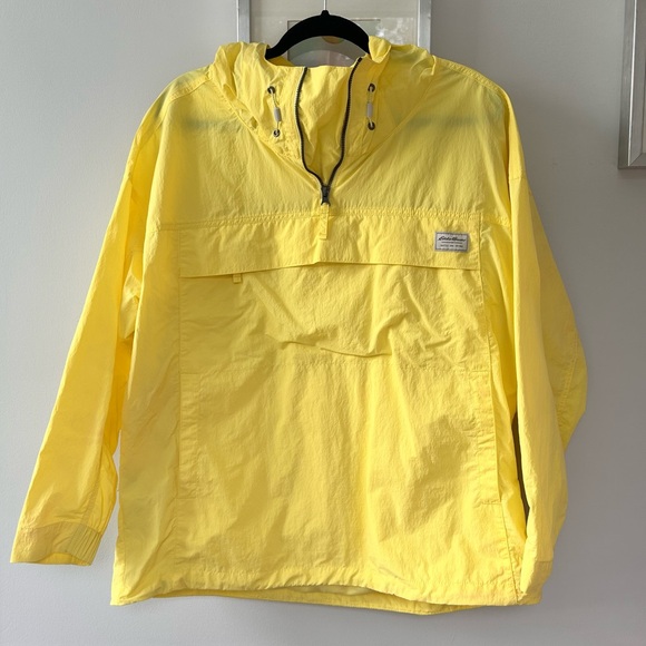 NWOT Eddie Bauer Women’s Packable Wind Jacket - Yellow - Picture 2 of 8